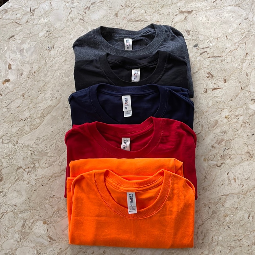 Jerseys dri-power Men’s long sleeve 50/50cotton poly bundle Size S
